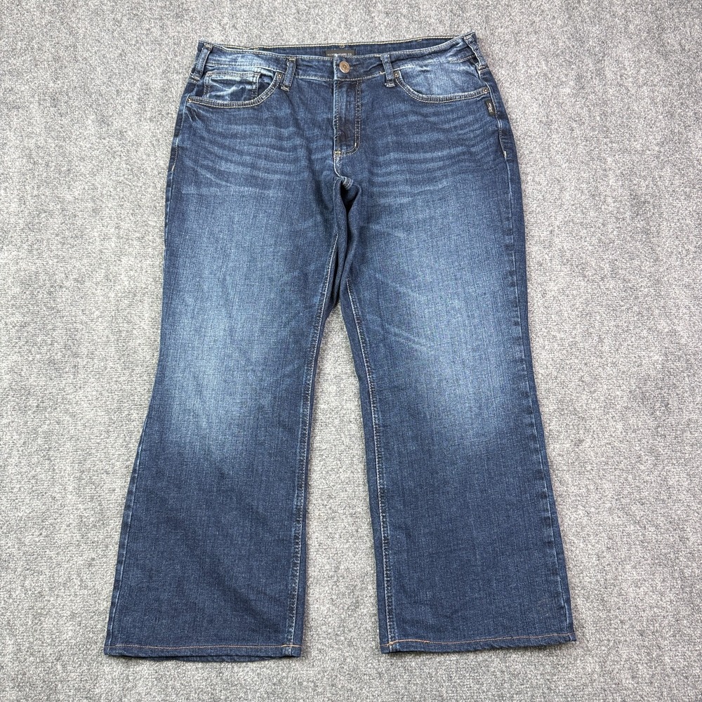 Silver Jeans Zac Straight Leg Mens Size 33x30 Blue Medium Wash Denim Hemmed 28"